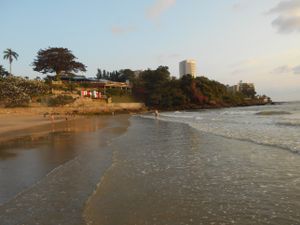 Beach below the restaurant - bring your bathing suit at Cabbages & Condoms in Pattaya