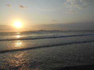 Beach below the restaurant - bring your bathing suit at Cabbages & Condoms in Pattaya