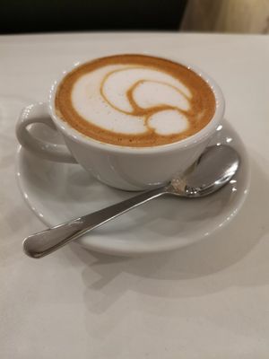 Cappuccino with oat milk at Flow Specialty Coffee Bar & Bistro in Budapest