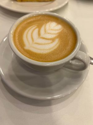 capuccino at Flow Specialty Coffee Bar & Bistro in Budapest