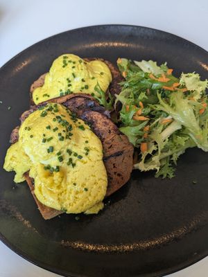 Eggs Benedict at Flow Specialty Coffee Bar & Bistro in Budapest