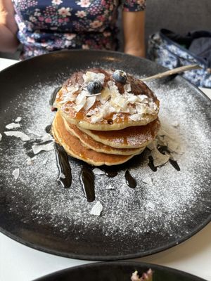 Flow pancakes  at Flow Specialty Coffee Bar & Bistro in Budapest