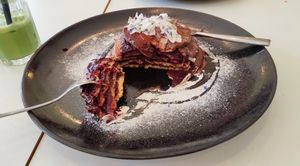 pancakes at Flow Specialty Coffee Bar & Bistro in Budapest