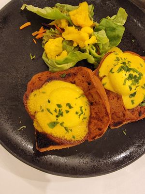"Eggs" Benedict at Flow Specialty Coffee Bar & Bistro in Budapest