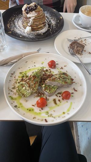 Avocado toast  at Flow Specialty Coffee Bar & Bistro in Budapest
