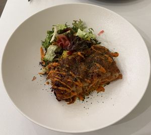 Lasagna, totally great  at Flow Specialty Coffee Bar & Bistro in Budapest