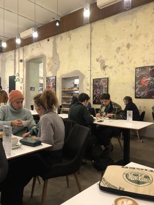 interior  at Flow Specialty Coffee Bar & Bistro in Budapest