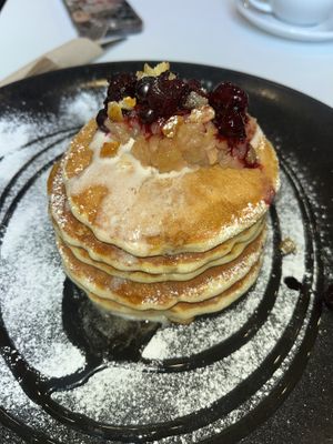 seasonal pancakes  at Flow Specialty Coffee Bar & Bistro in Budapest