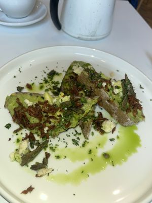 avocado toast  at Flow Specialty Coffee Bar & Bistro in Budapest