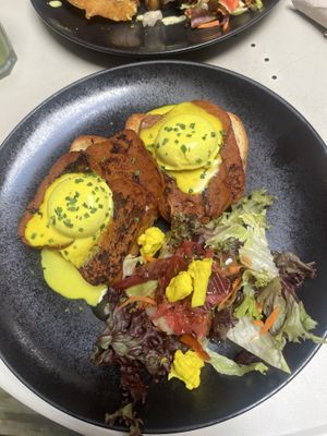 egg benedictt  at Flow Specialty Coffee Bar & Bistro in Budapest