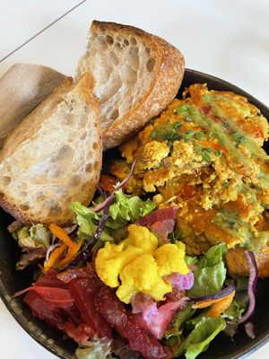 Scrambled tofu   at Flow Specialty Coffee Bar & Bistro in Budapest