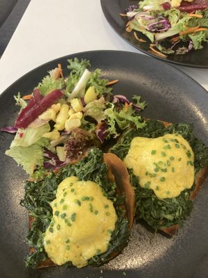 ‘Eggs’ florentine   at Flow Specialty Coffee Bar & Bistro in Budapest