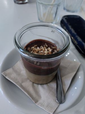 Peanut chocolate dessert at Flow Specialty Coffee Bar & Bistro in Budapest