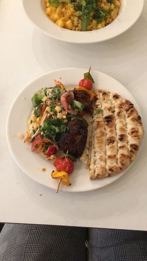 Daily menu - vegan kebab with slaw and amazing pita at Flow Specialty Coffee Bar & Bistro in Budapest