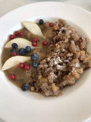Vegan kaiserschmarn at Flow Specialty Coffee Bar & Bistro in Budapest