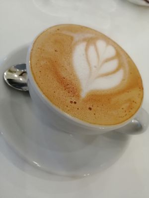 Oat flat white at Flow Specialty Coffee Bar & Bistro in Budapest