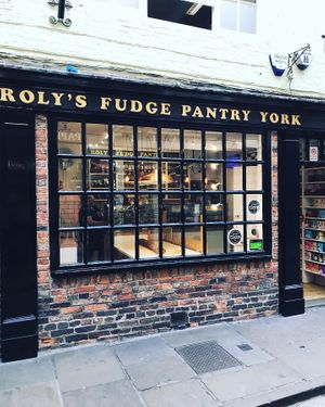 Shop front at Roly's Fudge Pantry in York