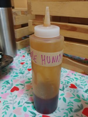 Vegan Apple Hunny: at drink counter at One Grub Community in El Paso
