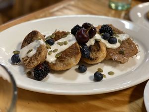 French Toast with Berries at One Grub Community in El Paso