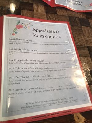 Menu page 2 at DaNang Veget in Duluth