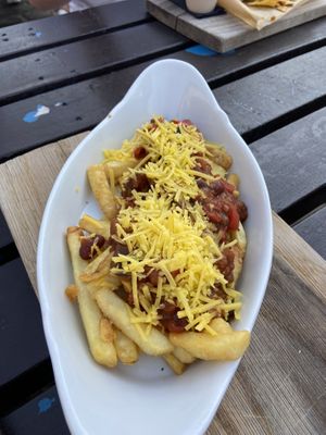 vegan chilli and cheese chips  at The Water Witch in Lancaster