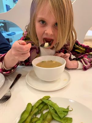 Miso soup & edamame  at The Loft Thai Fusion in Vallejo