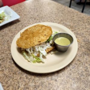 Vegan gordita at The Corner in Grandview