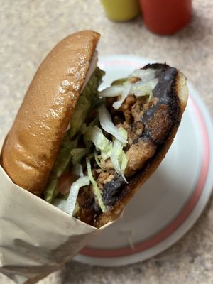 Vegan torta with soy asada  at The Corner in Grandview