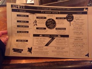 The menu at Spitz at Spitz in Holladay