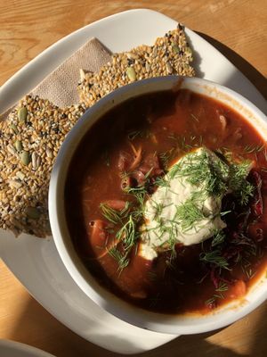 Borscht at Cafe Bliss in Victoria