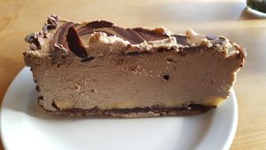 Spectacular coffee banana cheesecake at Cafe Bliss in Victoria