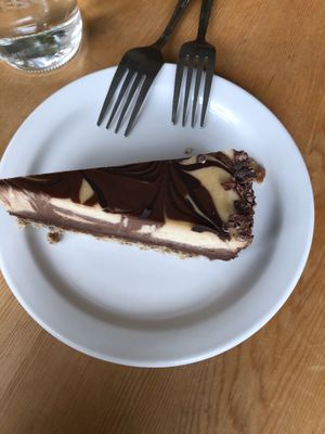 Chocolate lemon cheesecake  at Cafe Bliss in Victoria