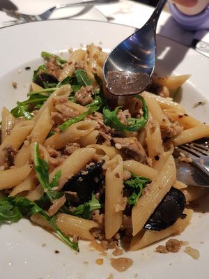 Omnipork Penne Aglio Olio at PizzaExpress - Tampines in East Singapore