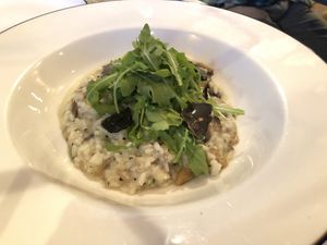 Mushroom risotto. It has truffles in it at PizzaExpress - Tampines in East Singapore
