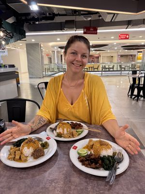 Happy vegan😄 at Padang Vegan Damai in Yogyakarta