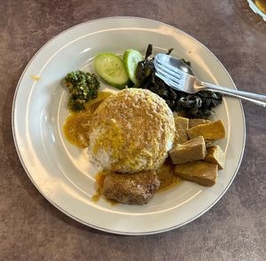 Nasi Rendang   at Padang Vegan Damai in Yogyakarta