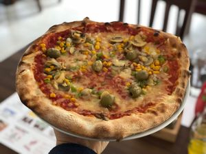 Vegan pizza at Pizzerija Na Vasi in Recica Ob Savinji