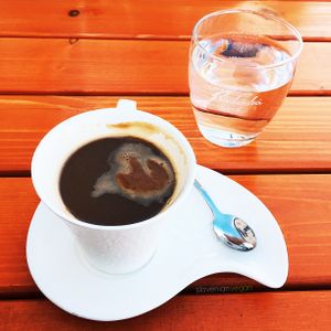 Coffee with rice mylk at Pizzerija Na Vasi in Recica Ob Savinji