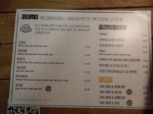 Speisekarte at Jati in Soelden