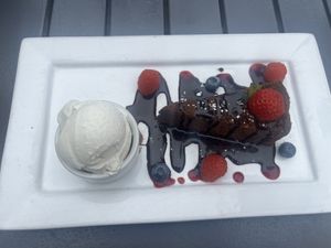 Vegan chocolate cake   at The Grumpy Mole in Cheam