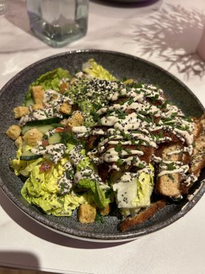 caesar salad (added vegan chicken)  at Kcal Kitchen in Glasgow