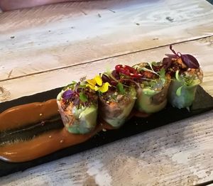 Avocado summer rolls at Viet Shack in Manchester