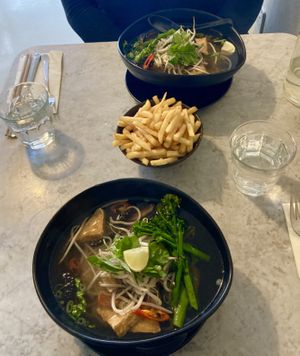 Pho Chay & fries   at Viet Shack in Manchester