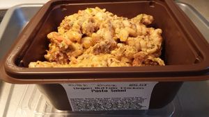 Vegan buffalo chicken pasta salad from deli counter on 6/6/21. at Sprouts Farmers Market in Naples