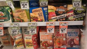 Some of their vegan burgers at Sprouts Farmers Market in Naples