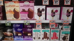 Some of their vegan ice cream pops at Sprouts Farmers Market in Naples