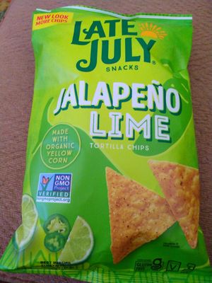 Organic vegan jalapeno lime chips (that taste like cool ranch Doritos). at Sprouts Farmers Market in Naples