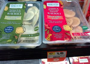 Sprouts brand of vegan ravioli at Sprouts Farmers Market in Naples