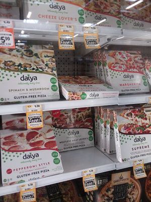 Lots of Daiya vegan pizzas at Sprouts Farmers Market in Naples