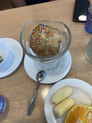 Deep-fried soy Ice cream   at Tian Ci Vegan in Darlington